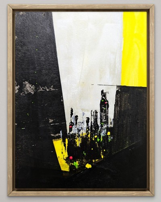 #ad Original Art. Acrylic Painting. 9x12 on Art Paper. #x27;Sector 627#x27; $34.00