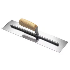 Westward 13A737 Cement Trowel, 14 X 4, Steel, Wood