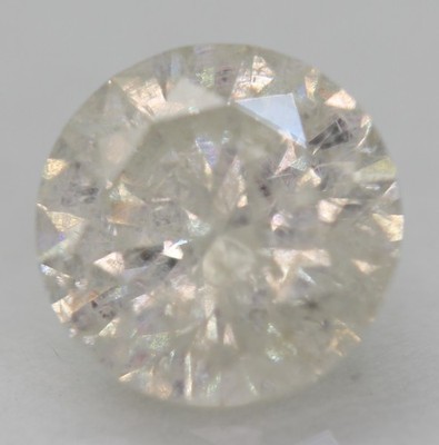Certified 1.06 Carat H SI2 Round Brilliant Natural Enhanced MINED Diamond 6.42mm