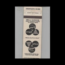 Matchbook Cover Westgate Lanes Fairview Park OH