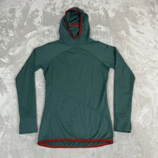 Janji Hoodie Womens Small Green Performance Running Activewear Outdoor Sporty