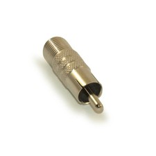 RCA Male to F Coax Female Adapter - Nickel Plated
