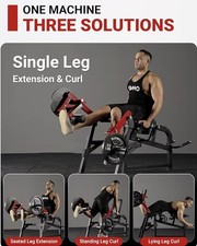 HEAVY DUTY Single Leg Extension Isolate Lying Leg Curl Machine WE SHIP OVERSEAS