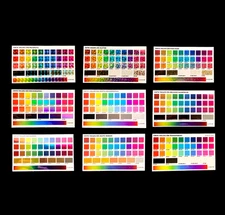 1 COLOR GUIDE CMYK SWATCHES sticker prism prismatic glitter holo metallic foil