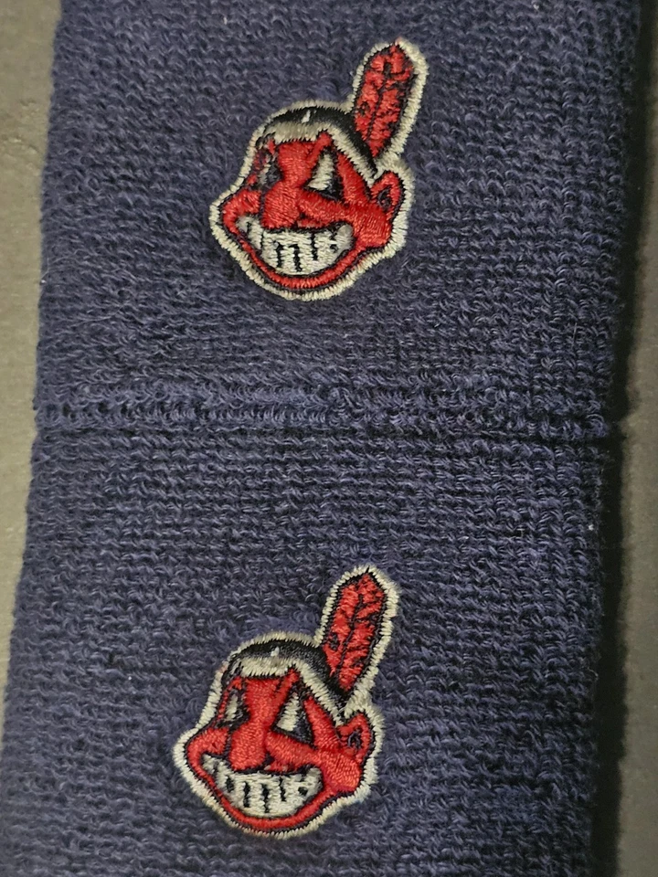 Vintage Franklin MLB Cleveland Indians Chief Wahoo Wristbands NOS Sealed Rare - Image 3 of 4