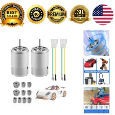 2-Pack 24V RS555 35000RPM Electric Motor Gearbox Upgrade for Power Wheels 18V