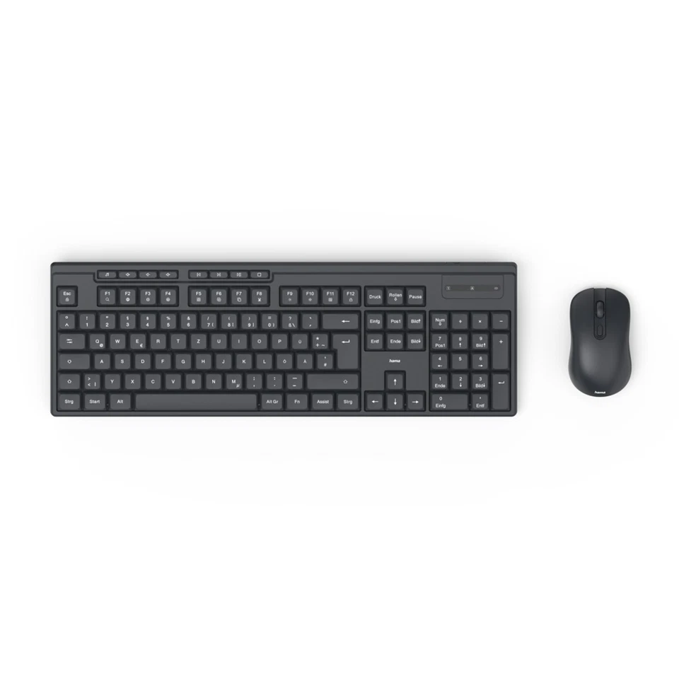 Hama Funk-Tastatur-Maus-Set WKM-200 USB 2.0 2,4 GHz PC QWERTZ kabellos wireless - Bild 2 von 4