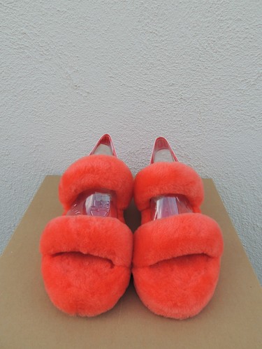 UGG LAVA FLOW FLUFF OH YEAH SLIDE SHEEPSKIN SLIPPER SANDALS, US 10/ EUR 41 ~NIB - Picture 3 of 4
