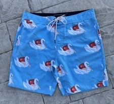 Lost Surf Boardshorts Size 34 Swim Trunks Y2K Hype Cherry Goose Legs