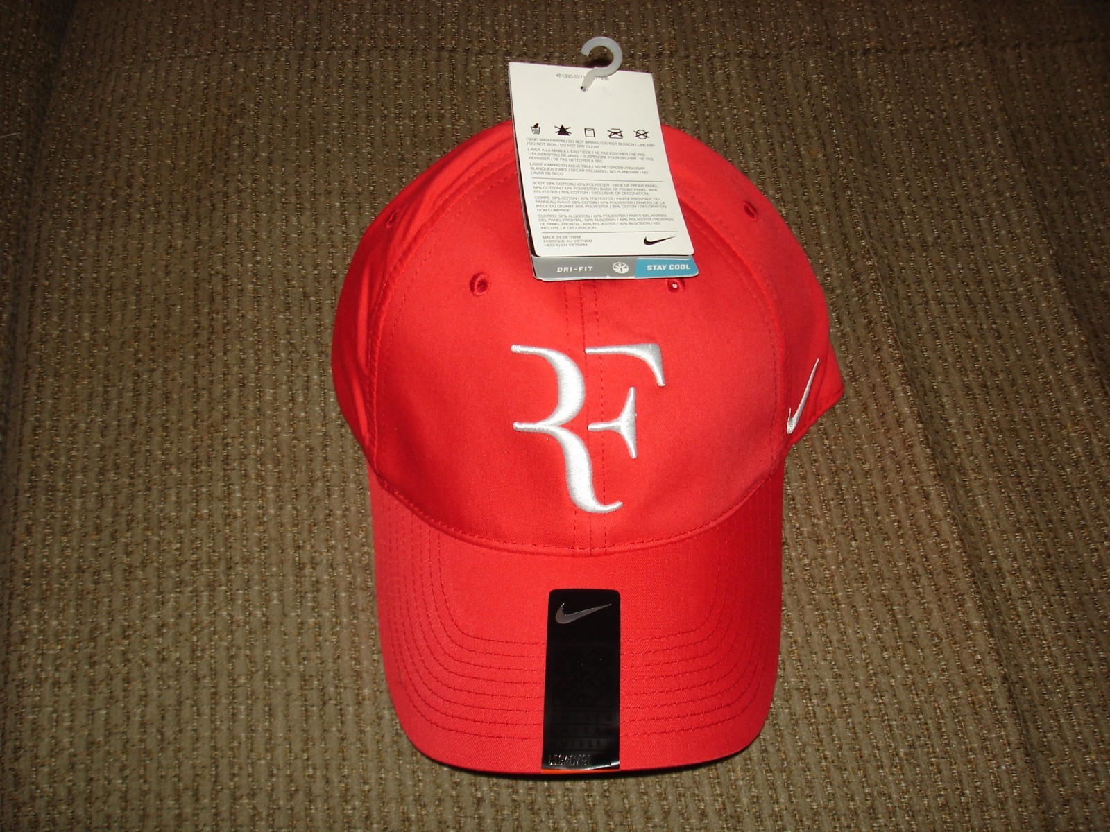 NWT Nike Federer RF Dri-FIT Legacy 91 Tennis Hat Cap Red 371202-657