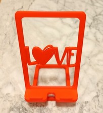 New Red "LOVE" Phone Stand / Holder. 3D Printed in USA.