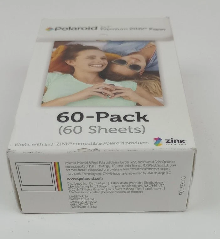 60 Sheets Pack Polaroid ZINK Photo Paper Camera Film 2x3 Inch POLZ2X360 - Image 3 of 3