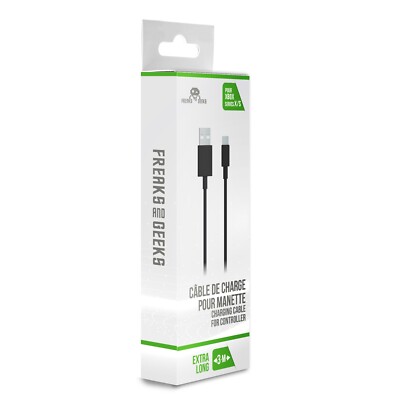 Câble De Recharge Type-C Double 3m Pour Xbox Series X/S - Noir Par Freaks Geeks
