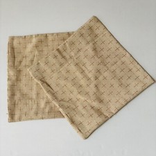 2 Pack Pillow Cover Cushion Cases Thick Polyester Beige 16" Square E1-738