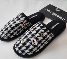 KARL LAGERFELD Paris women`s comfort slippers Size 7 9 10 Black