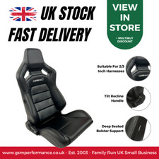 Corbeau SVR Vinyl Wing Back Reclining Adjustable Sport Bucket Car Seats