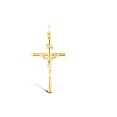 (AGJJN) 9ct Yellow Gold Plain Crucifix NEW