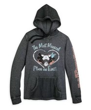 Disney Parks Mickey and Minnie Most Magical Place Hoodie Shirt M L New