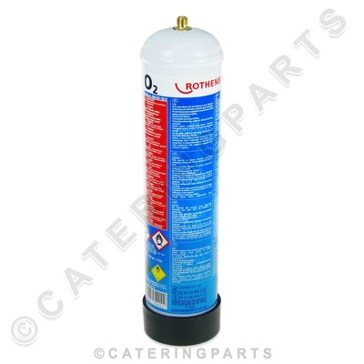 Rothenberger 930ml 110 bar Oxygen (O2) in Disposable Steel Bottle 