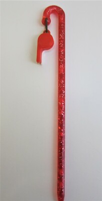  Whizzle Sticks  Vintage Plastic Red Swizzle Stick with a Whistle