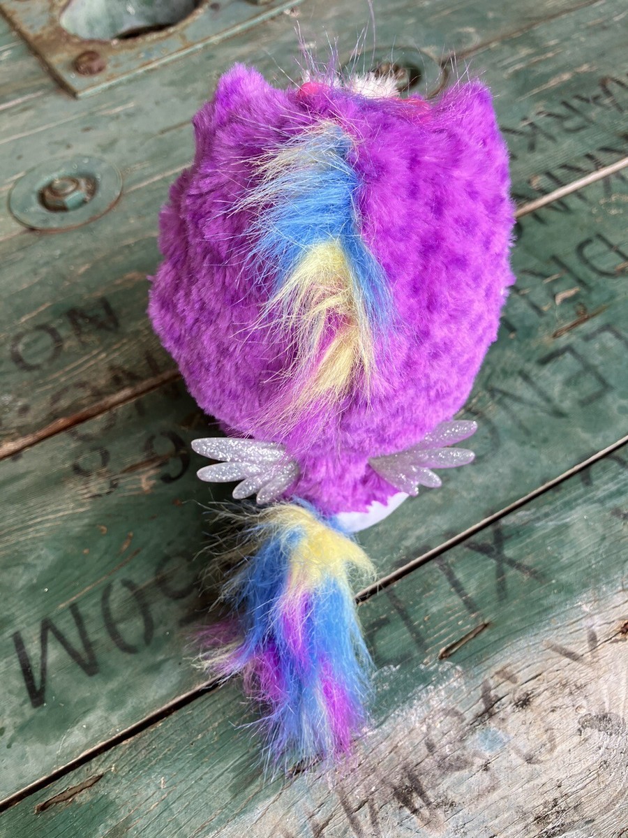 Interactive Hatchimals Purple Rainbow Plush Talking Light Up Toy