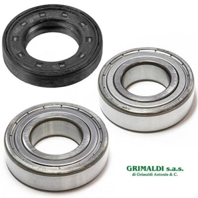 KIT CUSCINETTI E ANELLO TENUTA LAVATRICE REX ELECTROLUX S6205ZZ + S6206ZZ