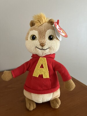 2012 ALVIN and the CHIPMUNKS The Squekquel Movie Plush Ty BEANIE BABY Tags