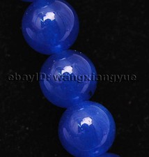 10mm Blue Sapphire Gemstones Smooth Round Loose Beads 15" AAA Strand