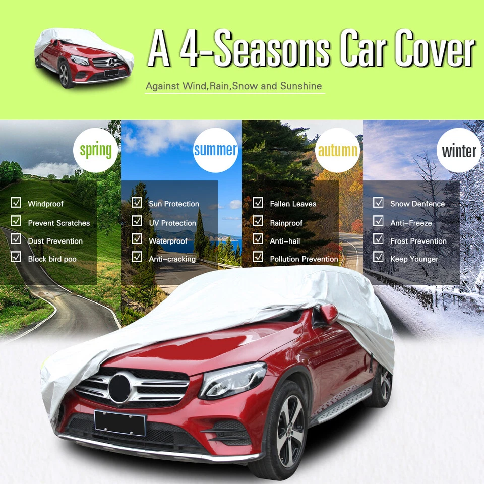 For Jeep Cherokee Sport 6 Layer Waterproof Car Cover Outdoor Rain Snow Protect Foto 3 de 4