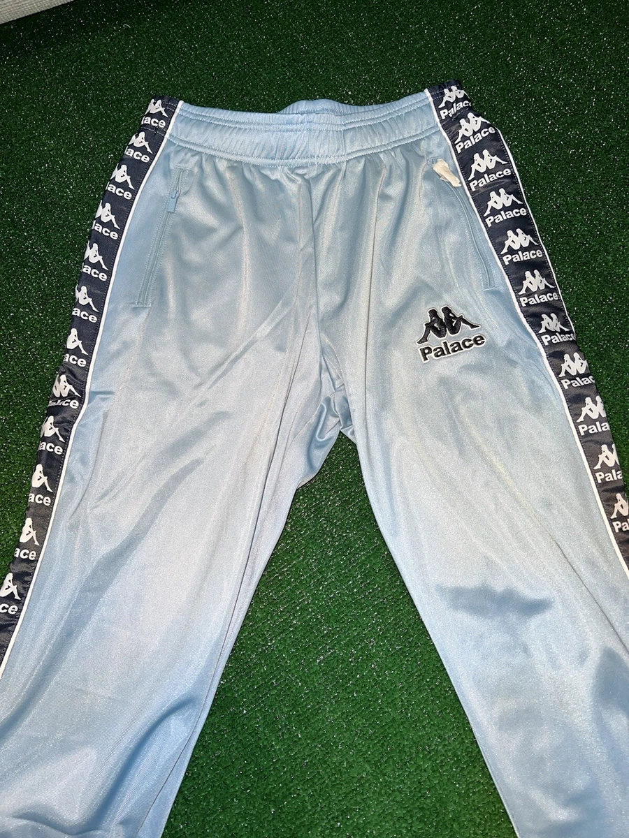 palace x kappa blue track pants