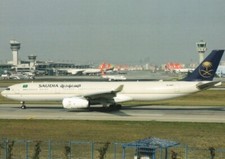 Saudia Airbus A330-300 HZ-AQ24 @ Istanbul 2018 - postcard