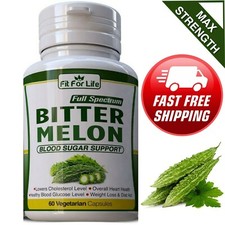 BITTER MELON ORGANIC SUPPLEMENT SUPPORT GLUCOSE LEVELS 60 CAPSULES