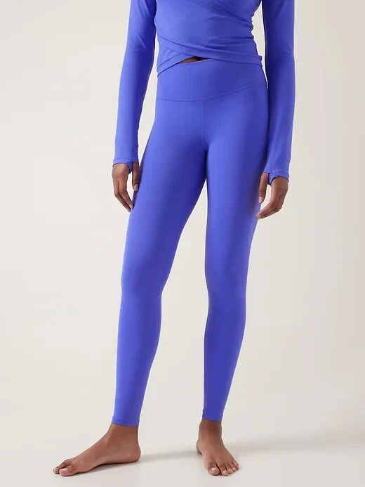 Athleta XSP XS PETITE Transcend Tight Leggings, Blue Barely-there Workout  FULL