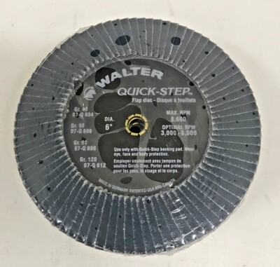 Walter Quick-step Metal Surface Finishing Flap Disk, Type 29 Pack of 10 120 Grit