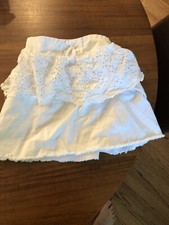 D-signed 100% cotton white eyelet embroidery ruffled skirt girls,size S(6/6X)