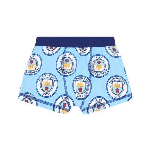 Manchester City FC Official Soccer Gift Boys Boxer Shorts & Vest Set - Picture 4 of 6
