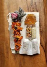 Inner Peace Gift Set, Smoke Cleansing Wand, Calming Herbal Tea, Chamomile Mask