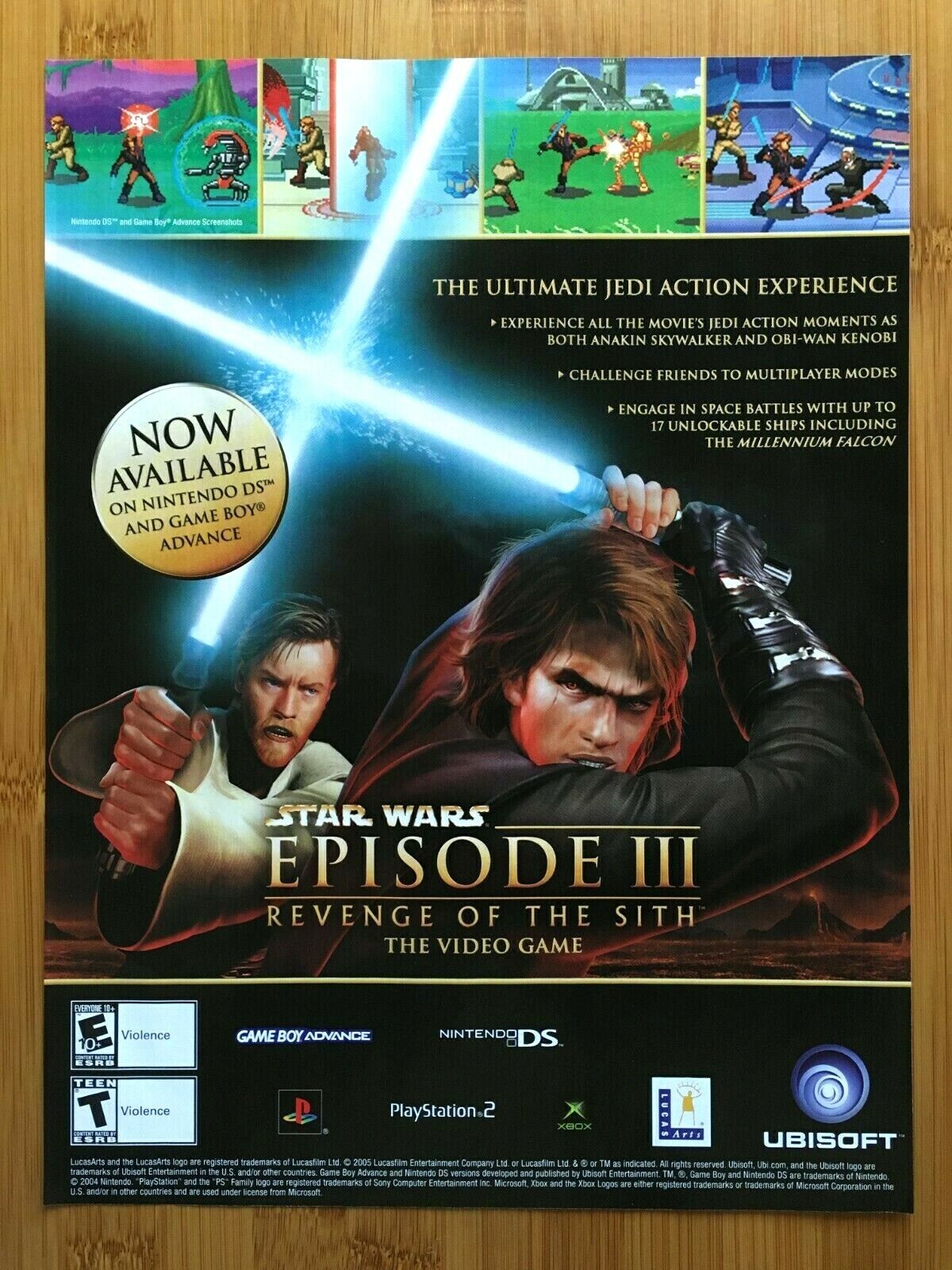 Star Wars Episode III 3: Revenge of the Sith Xbox PS3 Print Ad/Poster  Official