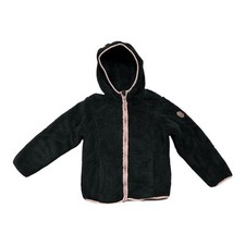 Free Country Plush Sherpa Hooded Jacket Black/Pink Girls Size 7/8 FREE SHIPPING!