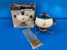 NOMAR IDEM LE CREUSET SERVICE A FONDUE CASSEROLES Poêlons TOLE DECOR  LILA