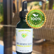 Spearmint Leaf Extract Non-Alcohol Organic Liquid Herbal Drops Digestive Aid 2oz