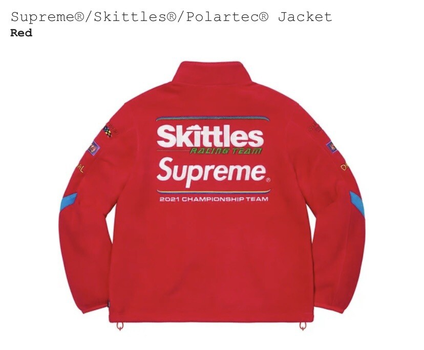 Supreme Skittles Racing Team ジャケット M Supreme x Skittles x Polartec Jacket | Red | FARFETCH