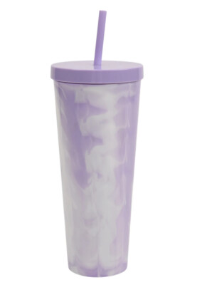Mainstays 26-Ounce Plastic Swirl Marble Water Drink Tumbler Choose Color