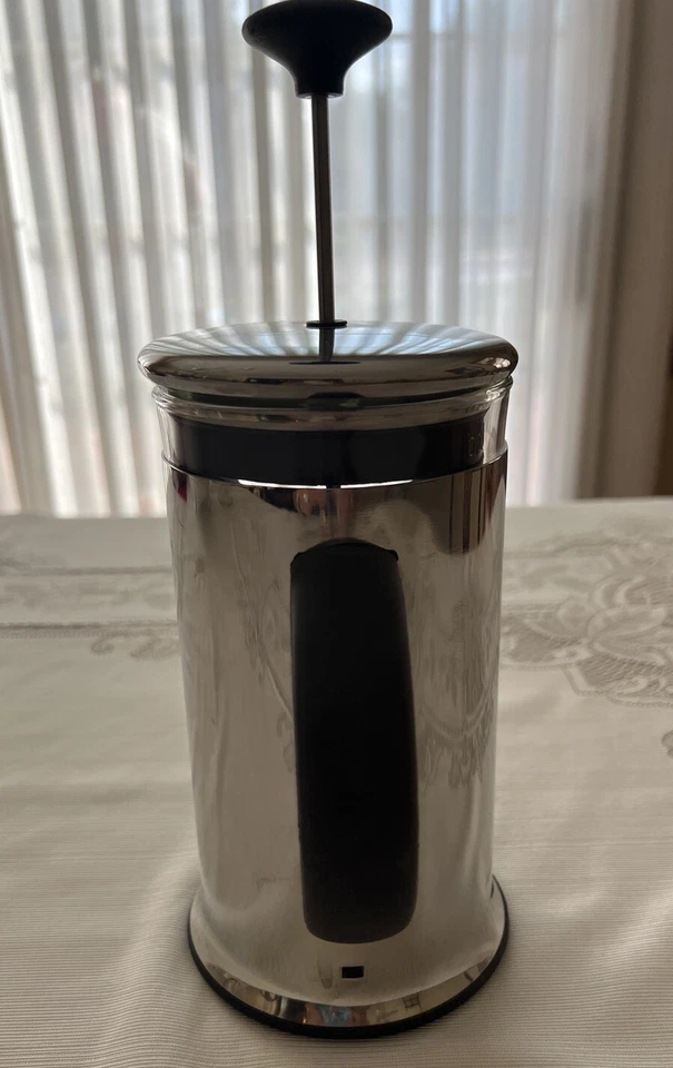 Cafetera Bodum French Press de acero inoxidable y vidrio usada en excelente estado con cuchara Foto 2 de 4