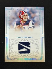 Parche con el logotipo de Trent Edwards 2007 National Treasures Rebook RC Buffalo Bills 3/10