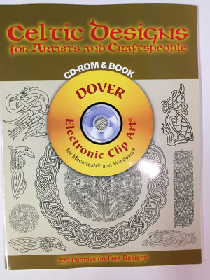 Dover Electronic Clip Art CELTIC DESIGNS Book & CD-ROM ( CD is NEW Sealed