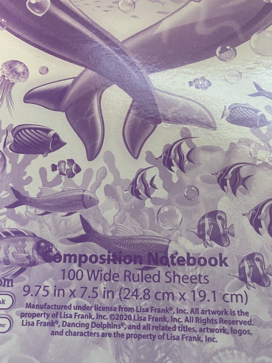 2) New Lisa Frank - Dolphins Ocean Standard Size Binded 2) New Lisa Frank - Dolphins Ocean Standard Size Binded