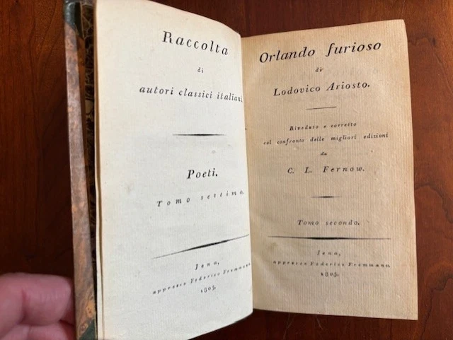 1805 Orlando Furioso: Translated from the Italian of Lodovico Ariosto, 5 Vol Set - Image 2 of 4
