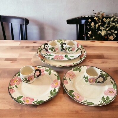 Vintage Franciscan Desert Rose Pc Lot Dinner Plates Mugs
