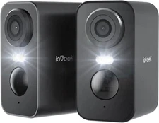 2PCS ieGeek Outdoor Wireless Security Camera Home WiFi Battery CCTV IR System